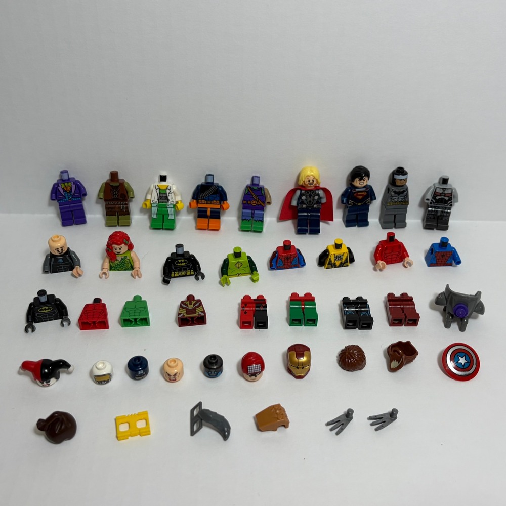LEGO Super Heroes DC Marvel Minifigure Misc. Body Parts Pieces Accessories Lot